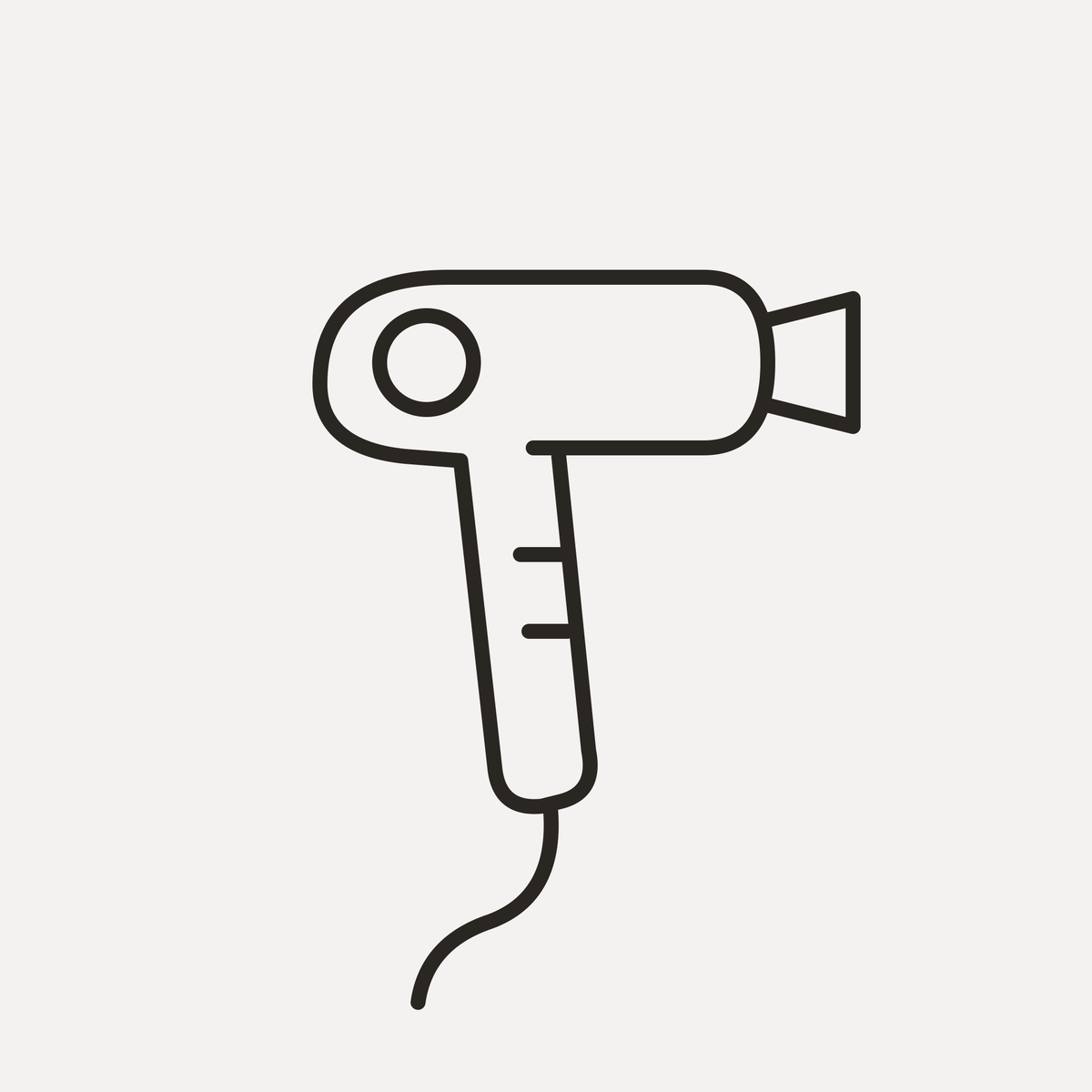 Salon equipment — hair dryer icon