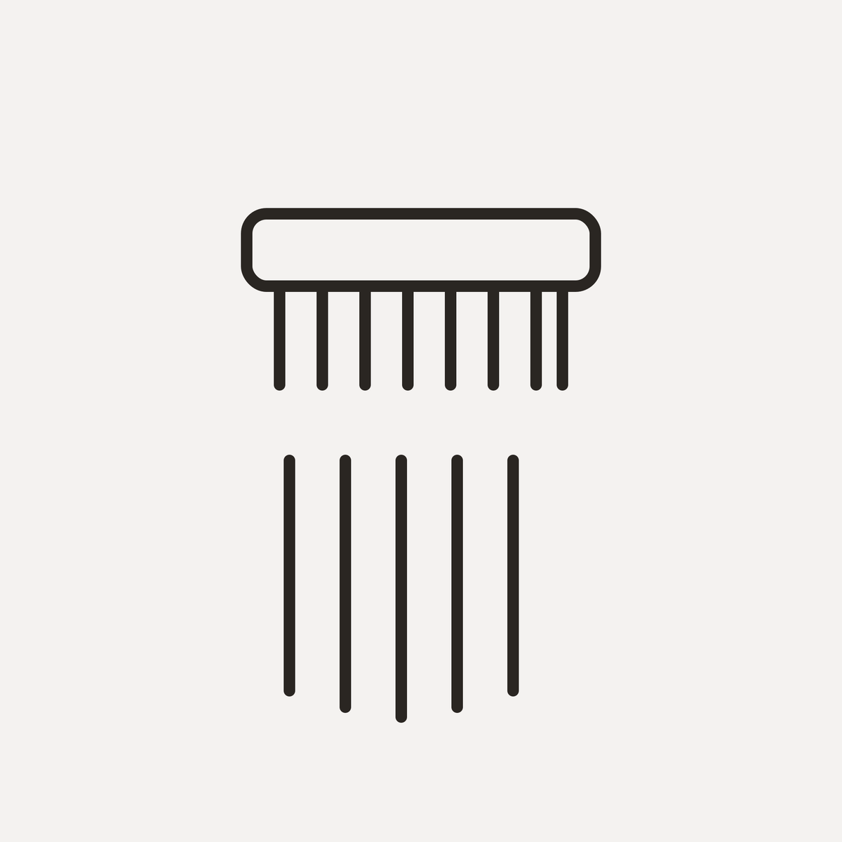 Smooth and straighten — comb icon