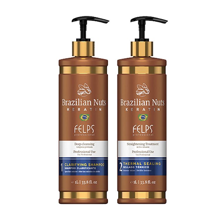Felps Brazilian Nuts Keratin Thermal Sealing Straightening 2x33oz image 0