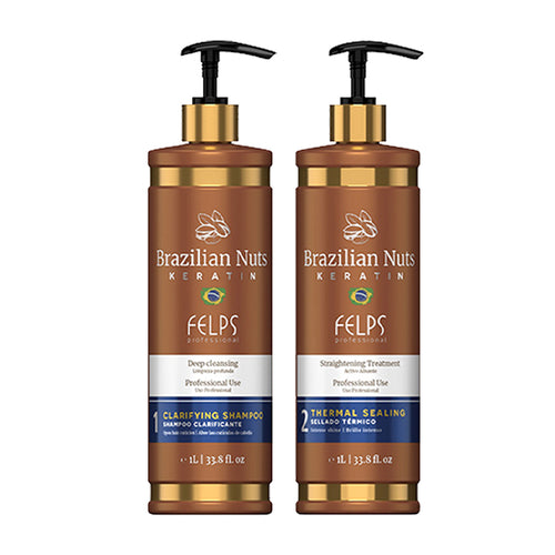 Felps Brazilian Nuts Keratin Thermal Sealing Straightening 2x33oz