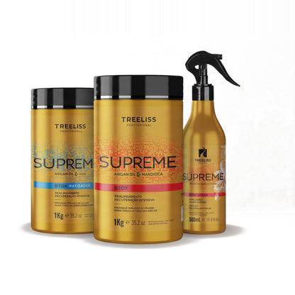 Tree Liss BTOX Trio Supreme: Mandioca Mask, Matizador and BTOX Spray