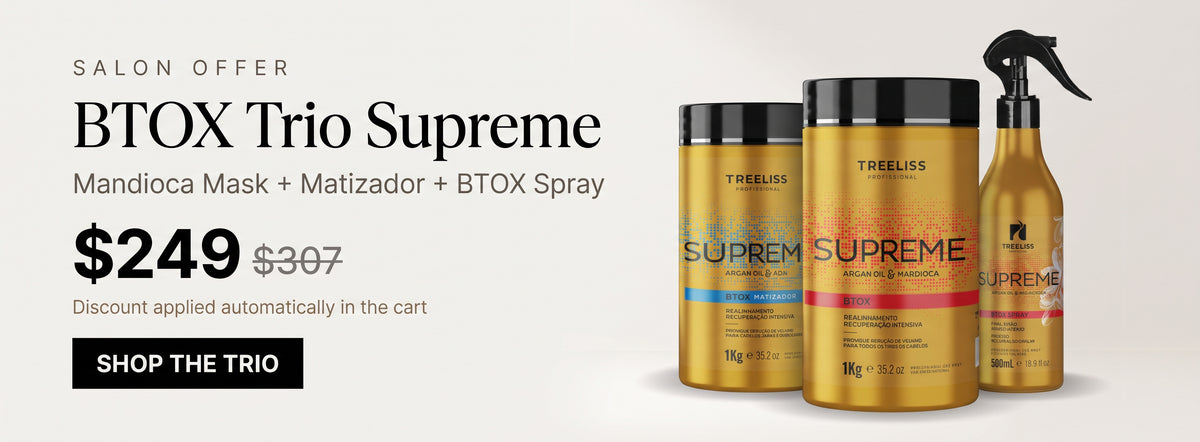 BTOX Trio Supreme offer: Tree Liss Mandioca Mask + Matizador + BTOX Spray for $249