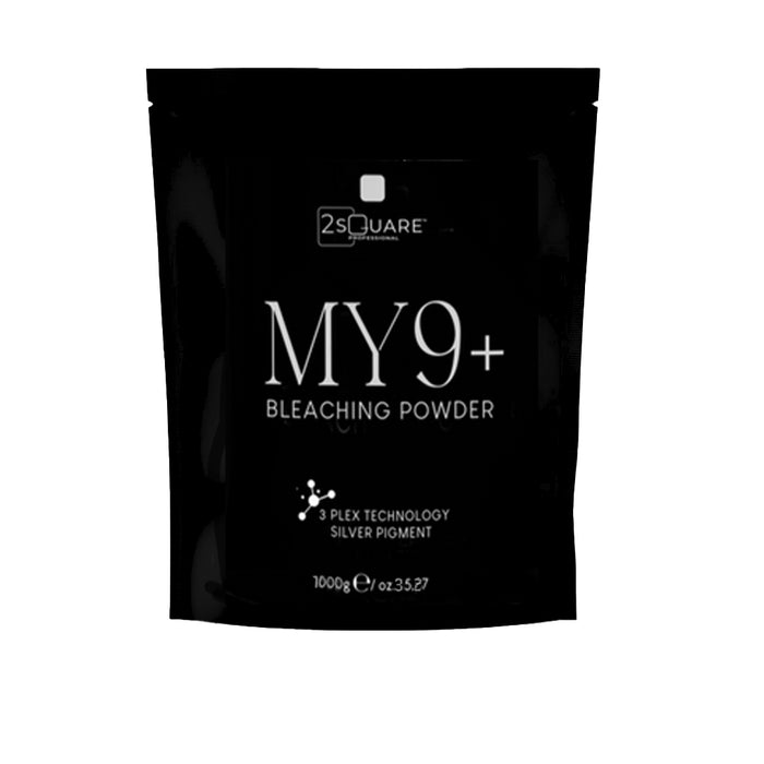 2Square MY9+ Bleaching Powder, dust-free silver lightener, 35.2oz salon tub