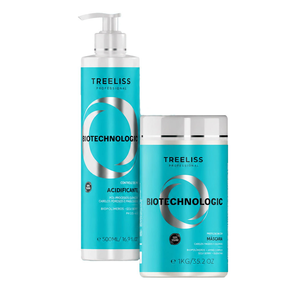 Tree Liss Biotechnologic Post-Chemical Kit — pH Acidifier 16.9oz + Color Protection Mask 35oz